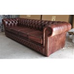 Chesterfield 4 seater Vintage Dark Brown